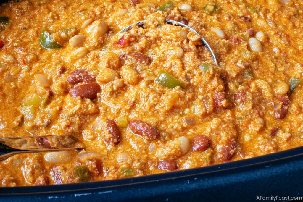 Slow Cooker Buffalo Chicken Chili - A Family Feast