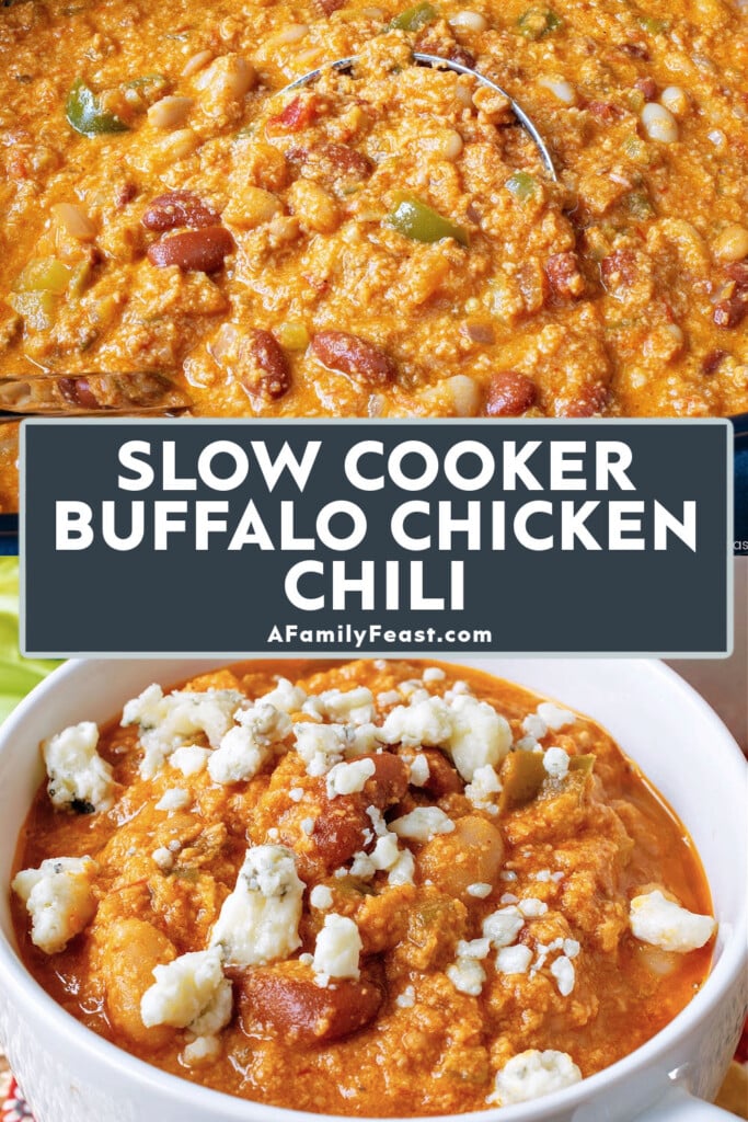 Slow Cooker Buffalo Chicken Chili - A Family Feast