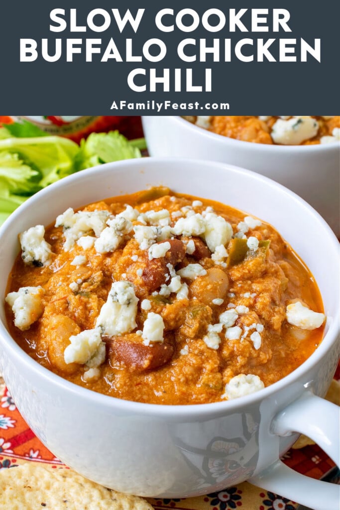 Slow Cooker Buffalo Chicken Chili - A Family Feast