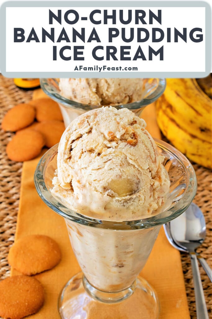 No-Churn Banana Pudding Ice Cream - A Family Feast