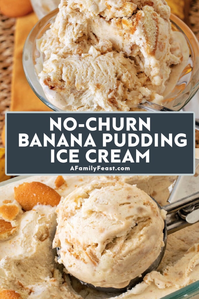 No-Churn Banana Pudding Ice Cream - A Family Feast