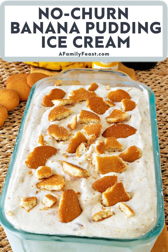 No-Churn Banana Pudding Ice Cream - A Family Feast