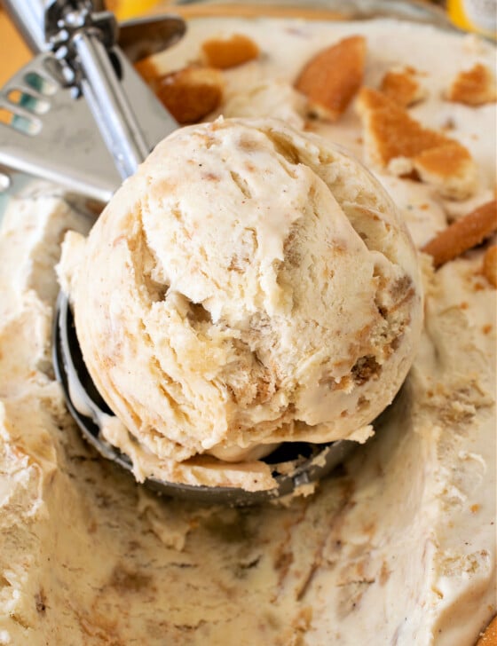 No-Churn Banana Pudding Ice Cream - A Family Feast