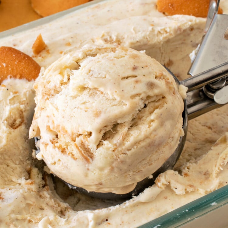 No-Churn Banana Pudding Ice Cream - A Family Feast
