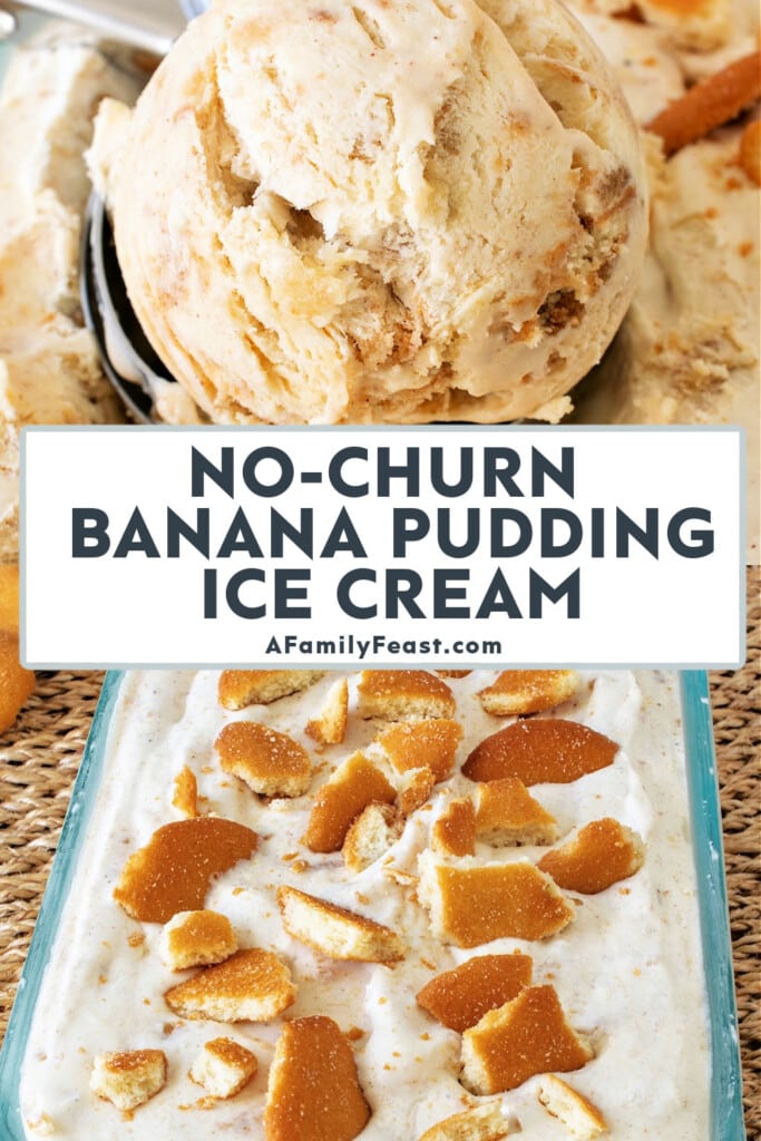 No-Churn Banana Pudding Ice Cream - A Family Feast