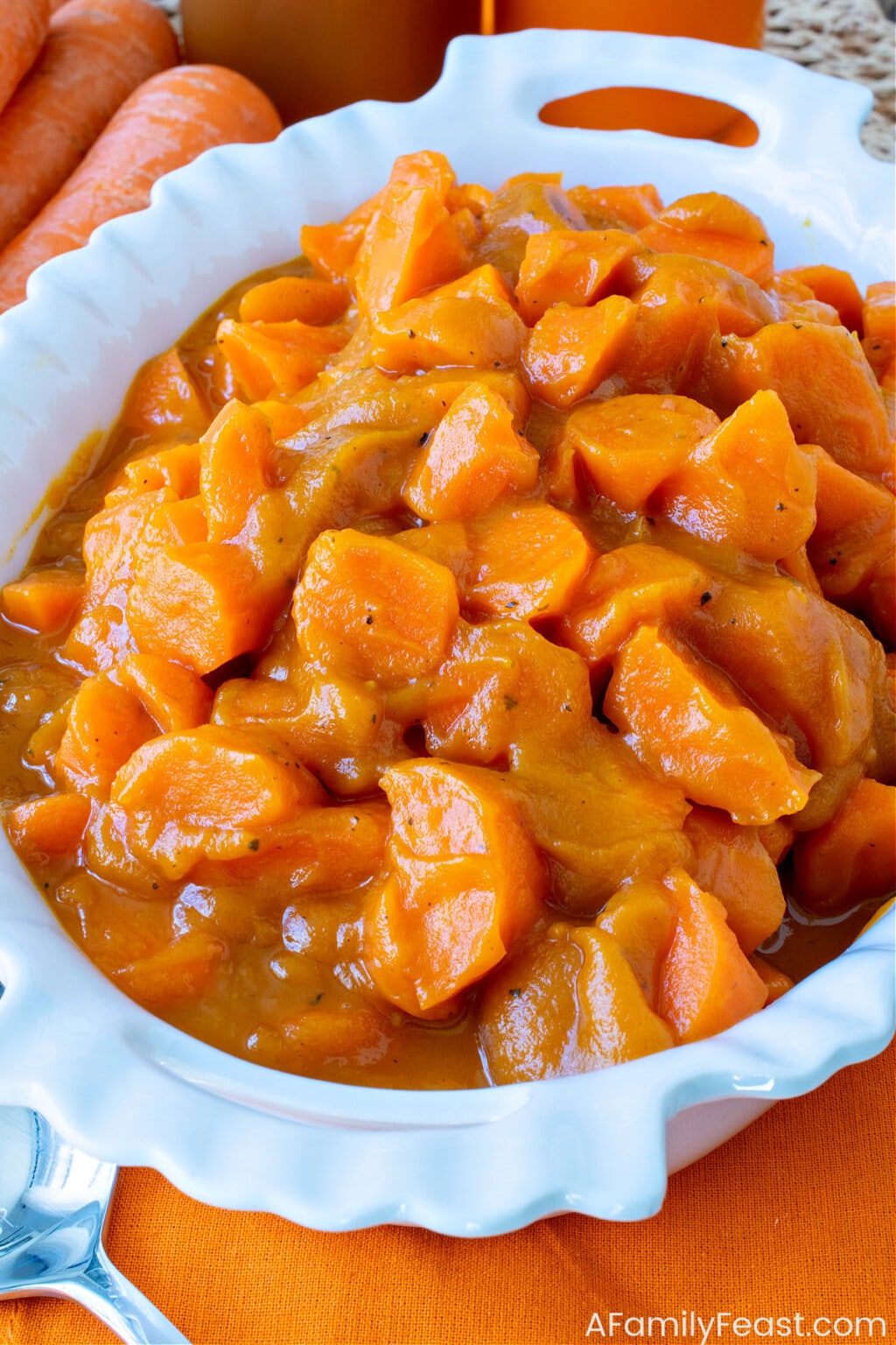 Fresh Carrots with Carrot Juice and Cider Glaze - A Family Feast®