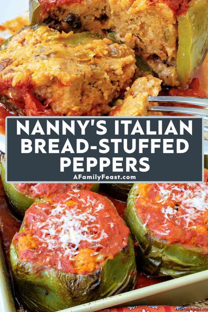 Nannys Italian Bread Stuffed Peppers - A Family Feast
