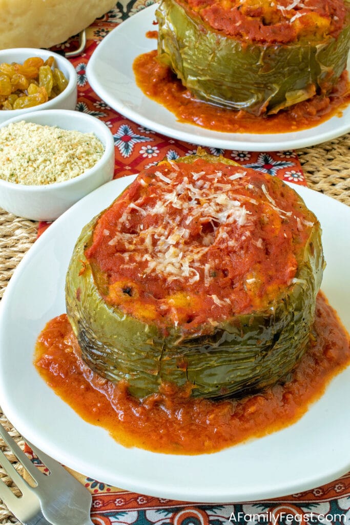 Nannys Italian Bread Stuffed Peppers - A Family Feast