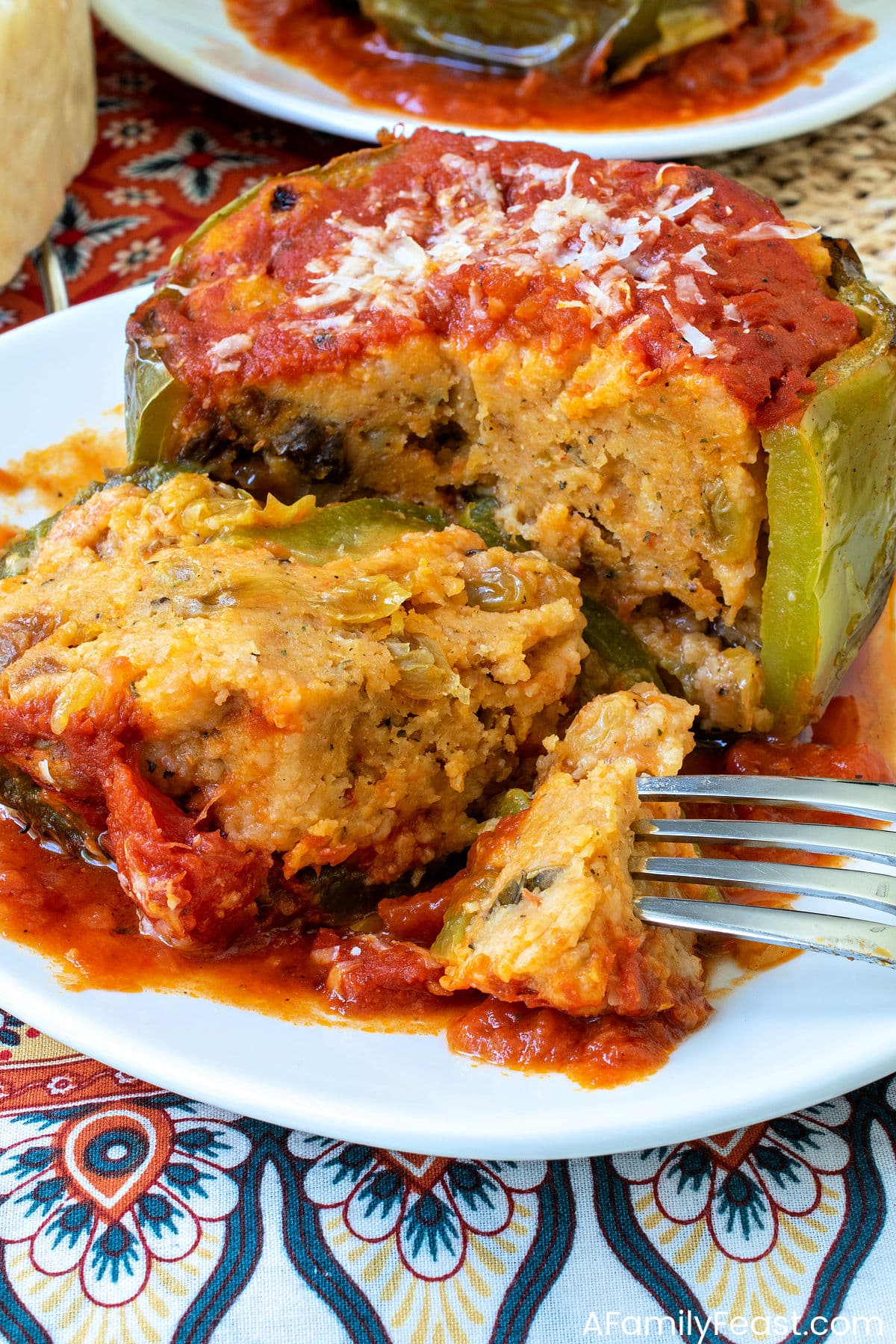 Nannys Italian Bread Stuffed Peppers - A Family Feast