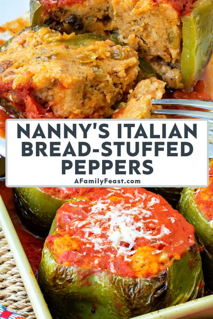 Nannys Italian Bread Stuffed Peppers - A Family Feast