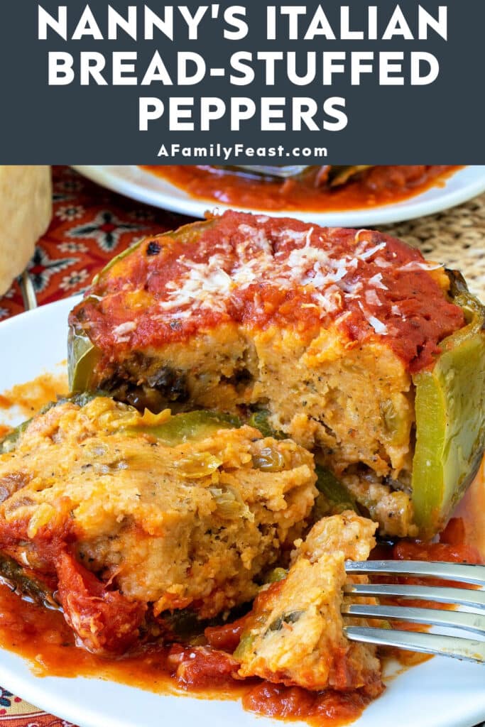Nannys Italian Bread Stuffed Peppers - A Family Feast