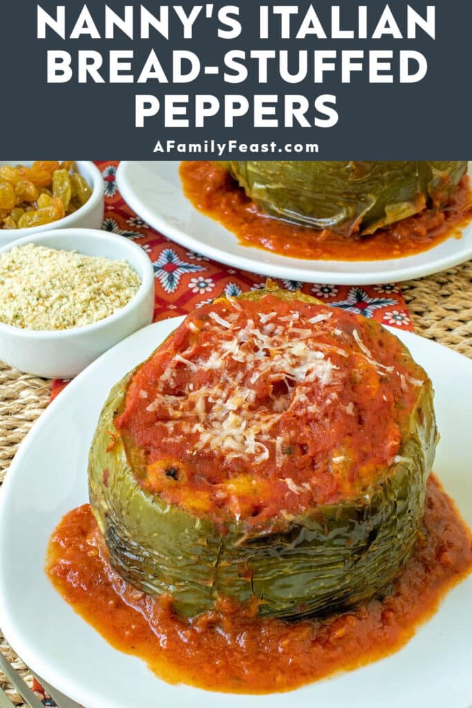 Nannys Italian Bread Stuffed Peppers - A Family Feast