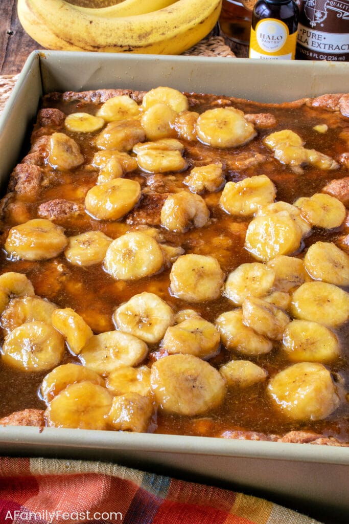 Bananas Foster Bread Pudding - A Family Feast