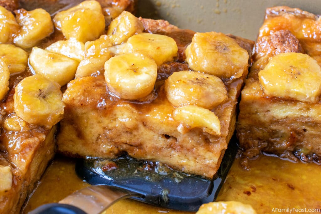 Bananas Foster Bread Pudding - A Family Feast
