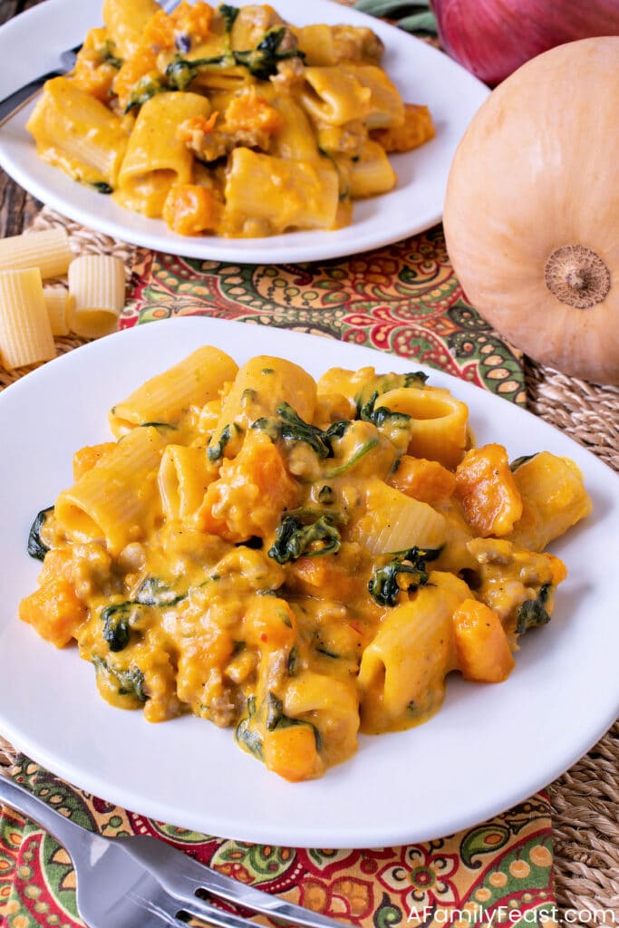 Butternut Squash and Sausage Pasta - A Family Feast