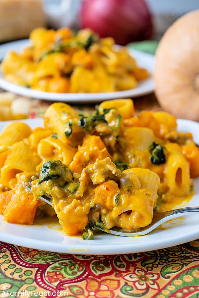 Butternut Squash and Sausage Pasta - A Family Feast