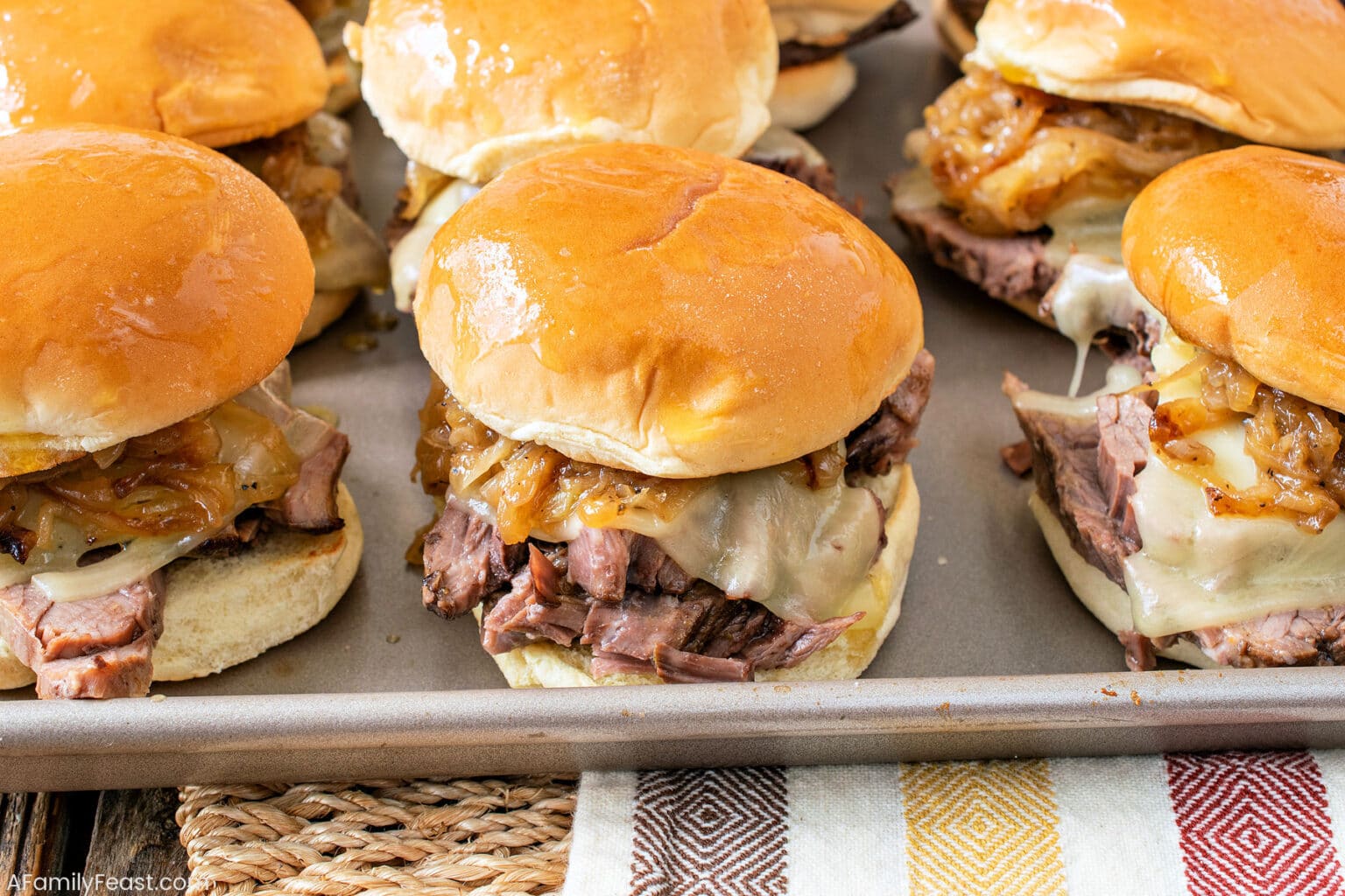French Dip Sliders - A Family Feast®