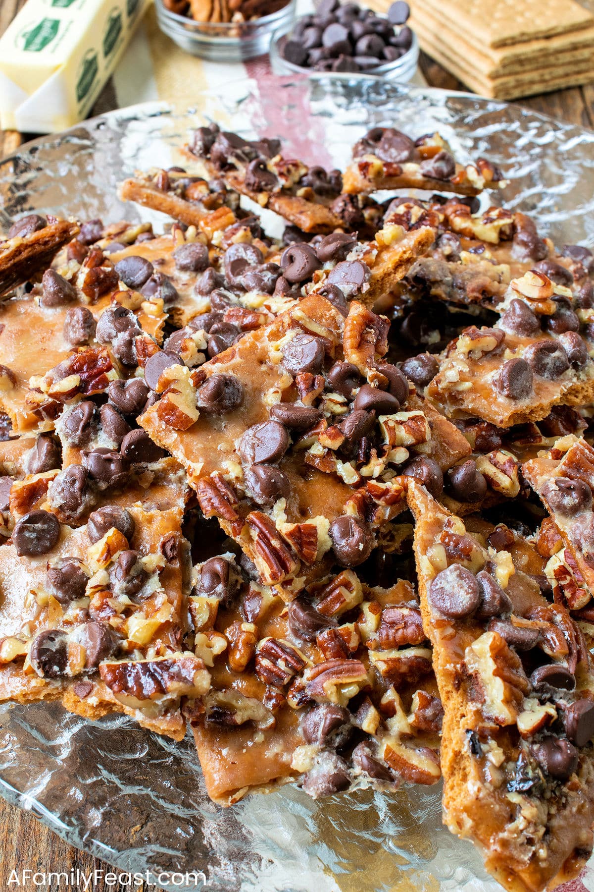 Chocolate Chip Pecan Graham Cracker Pralines - A Family Feast