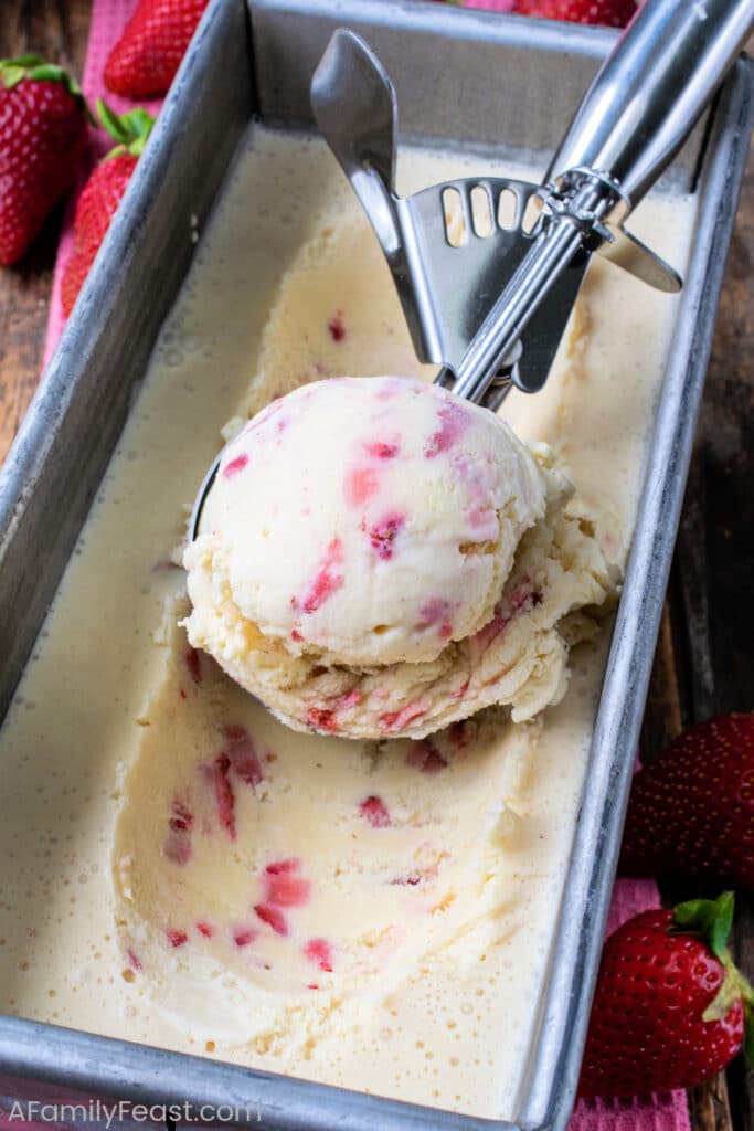 Fresh Strawberry Ice Cream - A Family Feast