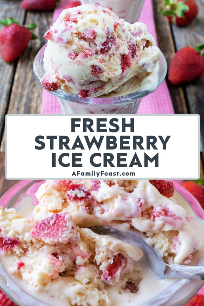 Fresh Strawberry Ice Cream - A Family Feast