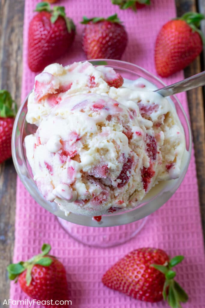Fresh Strawberry Ice Cream - A Family Feast