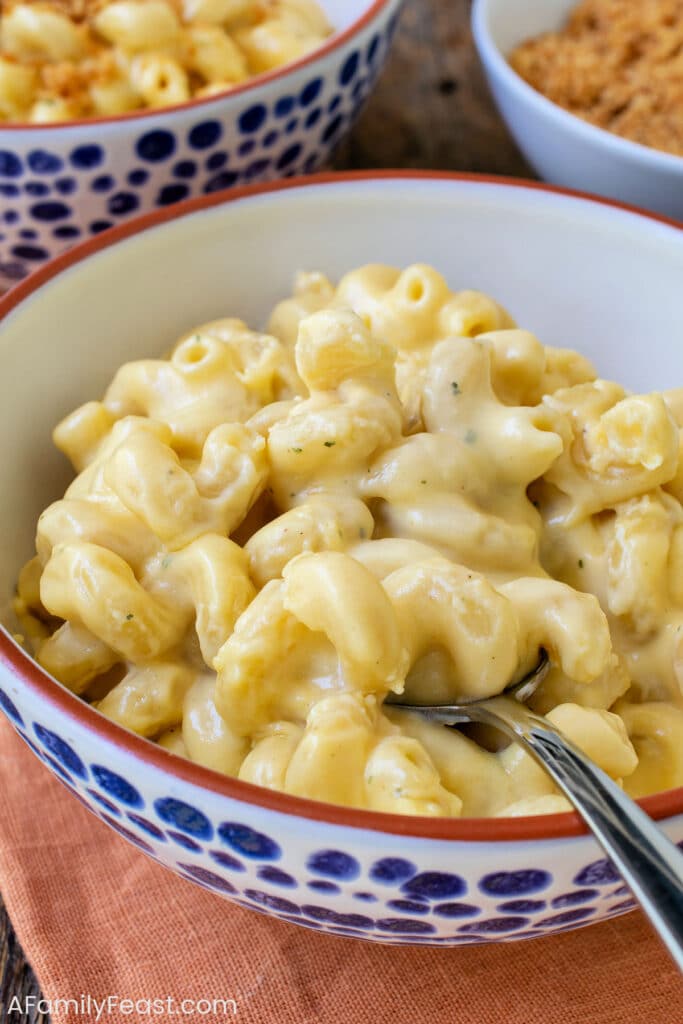 This Stovetop Macaroni & Cheese is easy, creamy and delicious! Make this classic, one-pot comfort food meal in just twenty minutes! Stovetop Mac and Cheese - A Family Feast