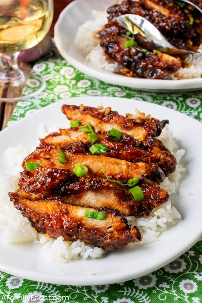 Crispy Honey Soy Garlic Chicken - A Family Feast