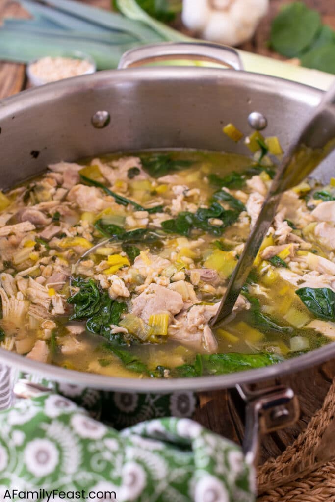 Chicken Barley Soup - A Family Feast