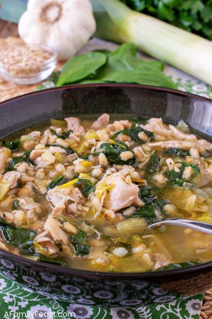 Chicken Barley Soup - A Family Feast