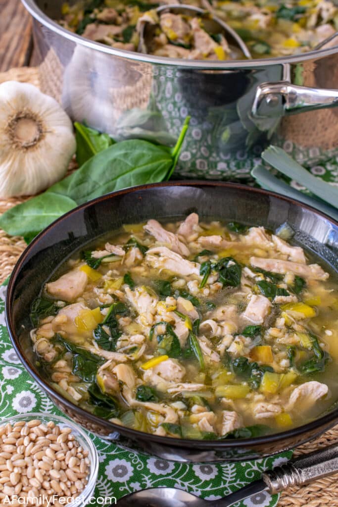 Chicken Barley Soup - A Family Feast