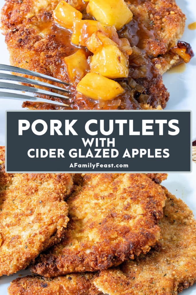 Pork Cutlets with Cider Glazed Apples - A Family Feast