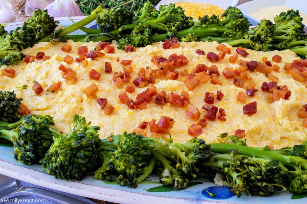 Creamy Polenta with Pancetta and Broccoli Rabe - A Family Feast